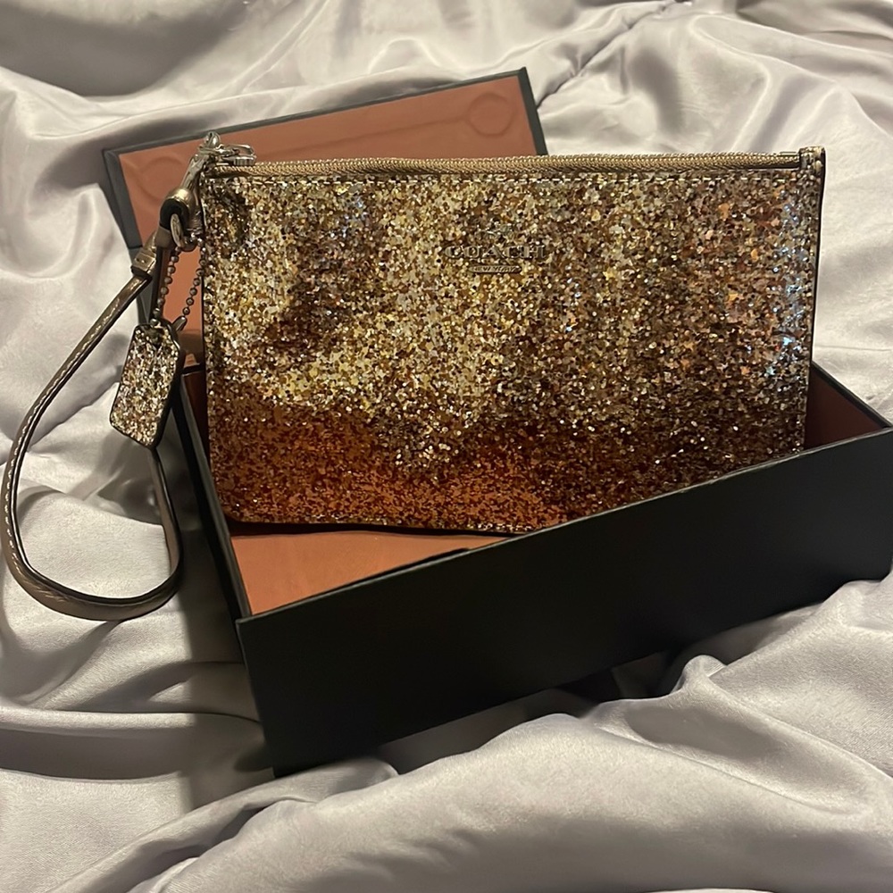 Gold Coach wristlet